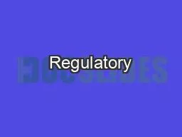 Regulatory