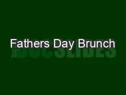 Fathers Day Brunch