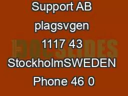 PDF-Soltech Sales Support AB plagsvgen 1117 43 StockholmSWEDEN Phone 46 0