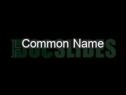Common Name