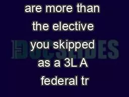 Trademarks are more than the elective you skipped as a 3L A federal tr