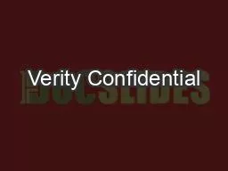 Verity Confidential