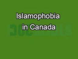 Islamophobia in Canada