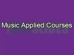 Music Applied Courses