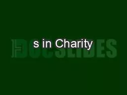 s in Charity