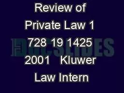 European Review of Private Law 1 728 19 1425 2001   Kluwer Law Intern