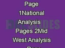 Background  Page 1National Analysis    Pages 2Mid West Analysis   Page