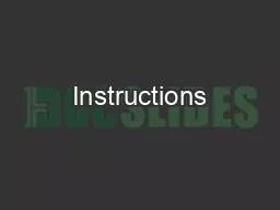 Instructions