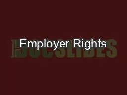 Employer Rights