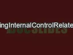 CommunicatingInternalControlRelatedMatters243