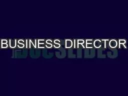 BUSINESS DIRECTOR