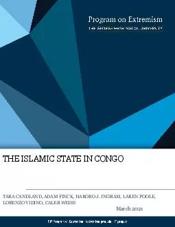 THE ISLAMIC STATE IN CONGOTARA CANDLAND ADAM FINCK HARORO J INGRAM LAR