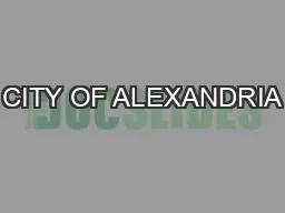 CITY OF ALEXANDRIA