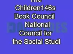 The Children146s Book Council    National Council for the Social Studi