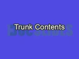 Trunk Contents