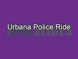 Urbana Police Ride