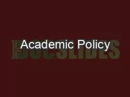 Academic Policy