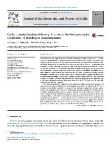 CyclicdensityfunctionaltheoryAroutetothefirstprinciplessimulationofben