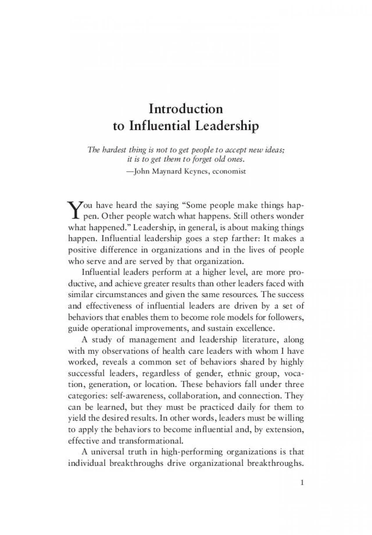 PDF-Introductionto Influential LeadershipThe hardest thing is not to get p