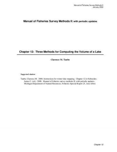 Manual of Fisheries Survey Methods IIJanuary 2000Chapter 12Manual of F