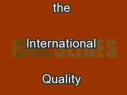 JIS Q 9001:2004/JIS Q 9001:2000, the International Quality Assurance Standard
...