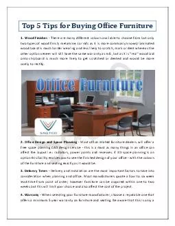 Top 5 Tips for Buying Office Furniture