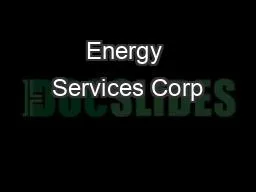 Energy Services Corp