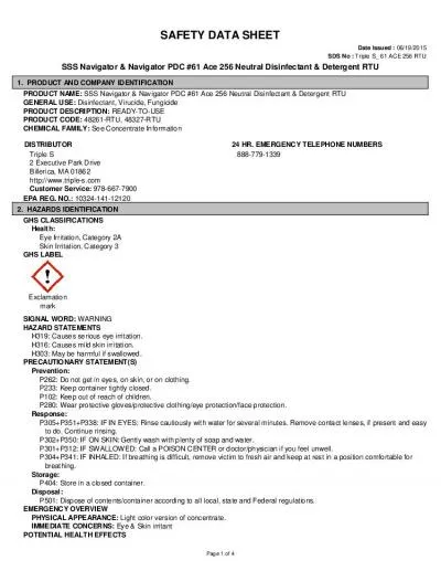 SAFETY DATA SHEET