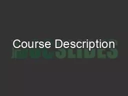 Course Description