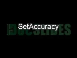 SetAccuracy