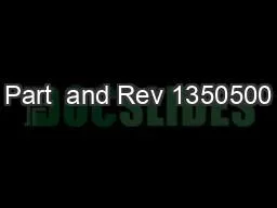 Part  and Rev 1350500