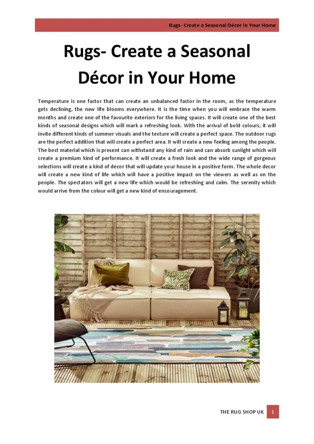 PDF-Rugs- Create a Seasonal Décor in Your Home