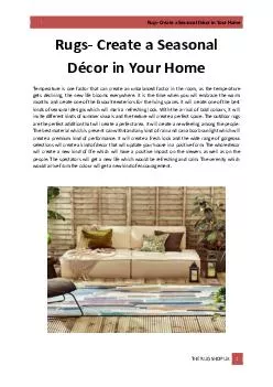 Rugs- Create a Seasonal Décor in Your Home
