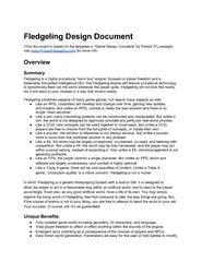 Fledgeling design document