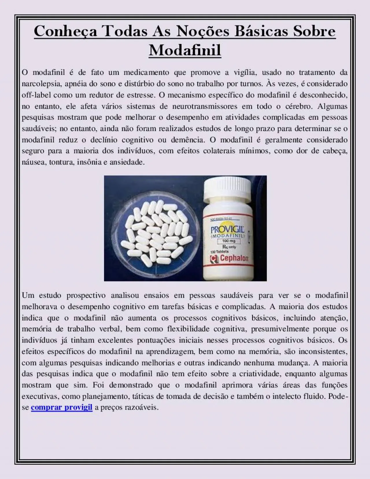 PDF-Conheça Todas As Noções Básicas Sobre Modafinil