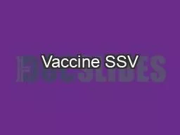 Vaccine SSV