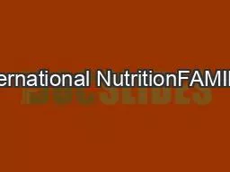 International NutritionFAMINE