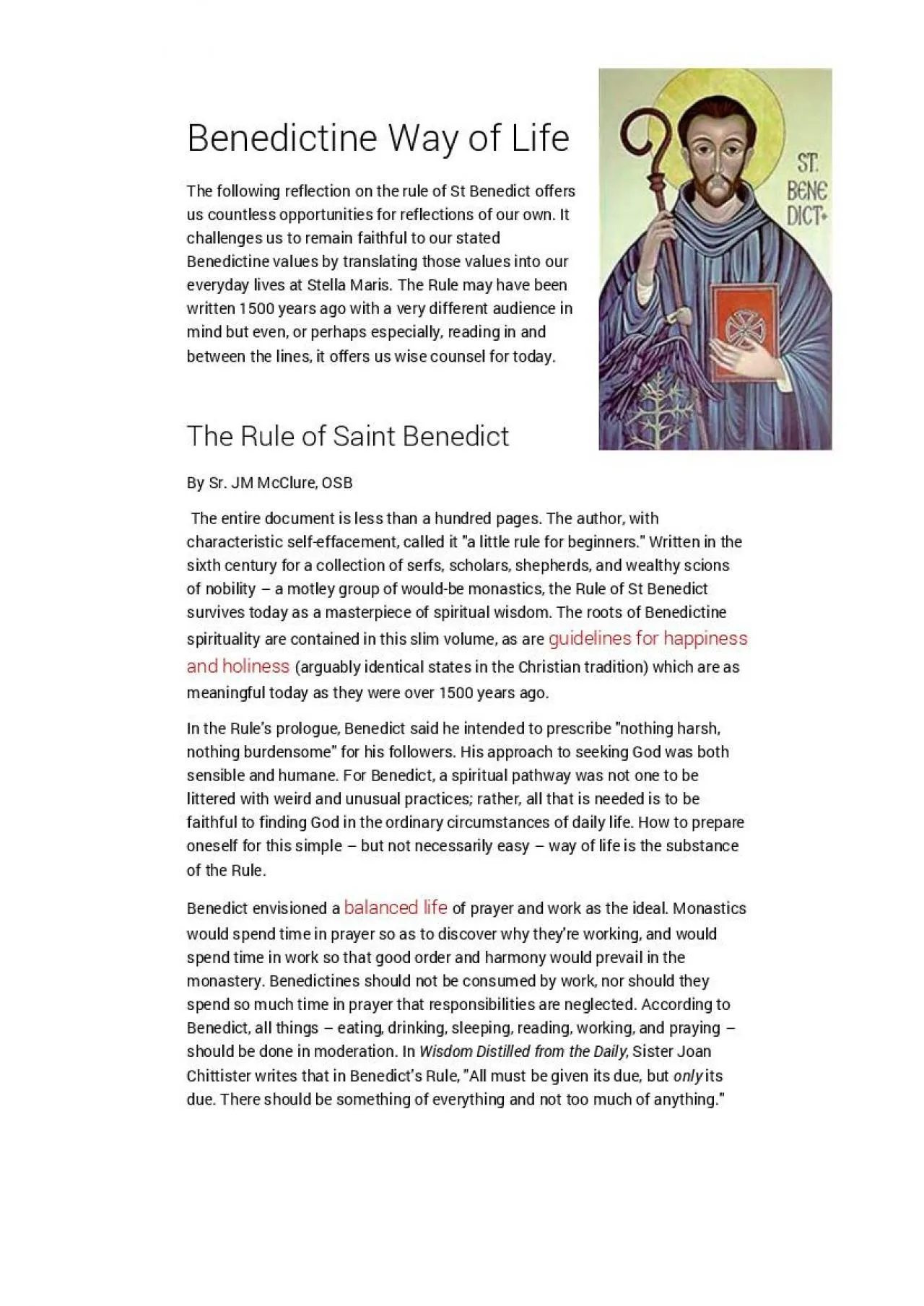 PDF-Benedictine Way of Life