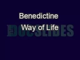 Benedictine Way of Life