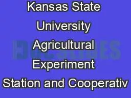 Kansas State University Agricultural Experiment Station and Cooperativ