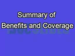 Summary of Benefits and Coverage