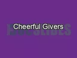 Cheerful Givers