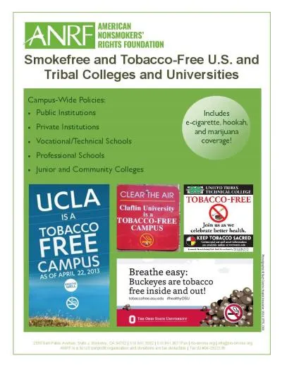 Smokefree and Tobacco