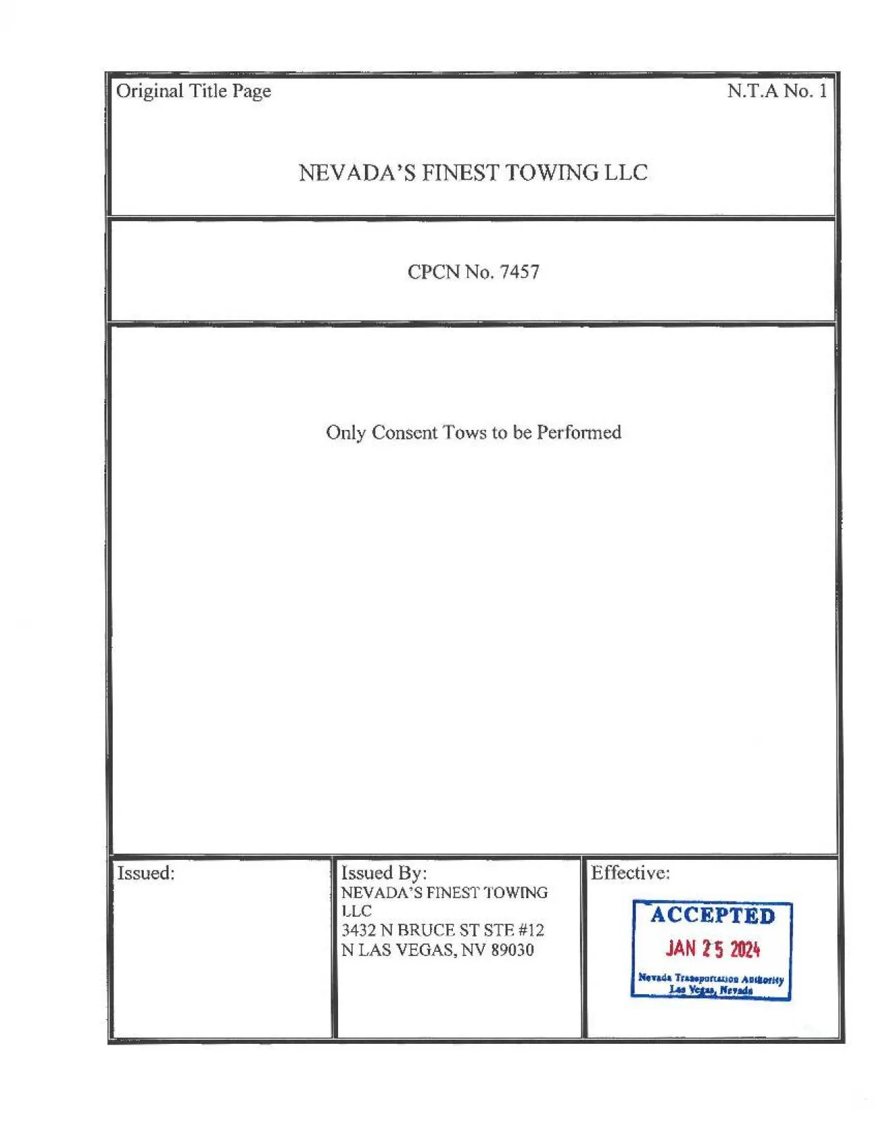 PDF-ORIGINAL TITLE PAGE NTA No 1 NEV ADAS FINEST TOWING LLC CPCN No 7457