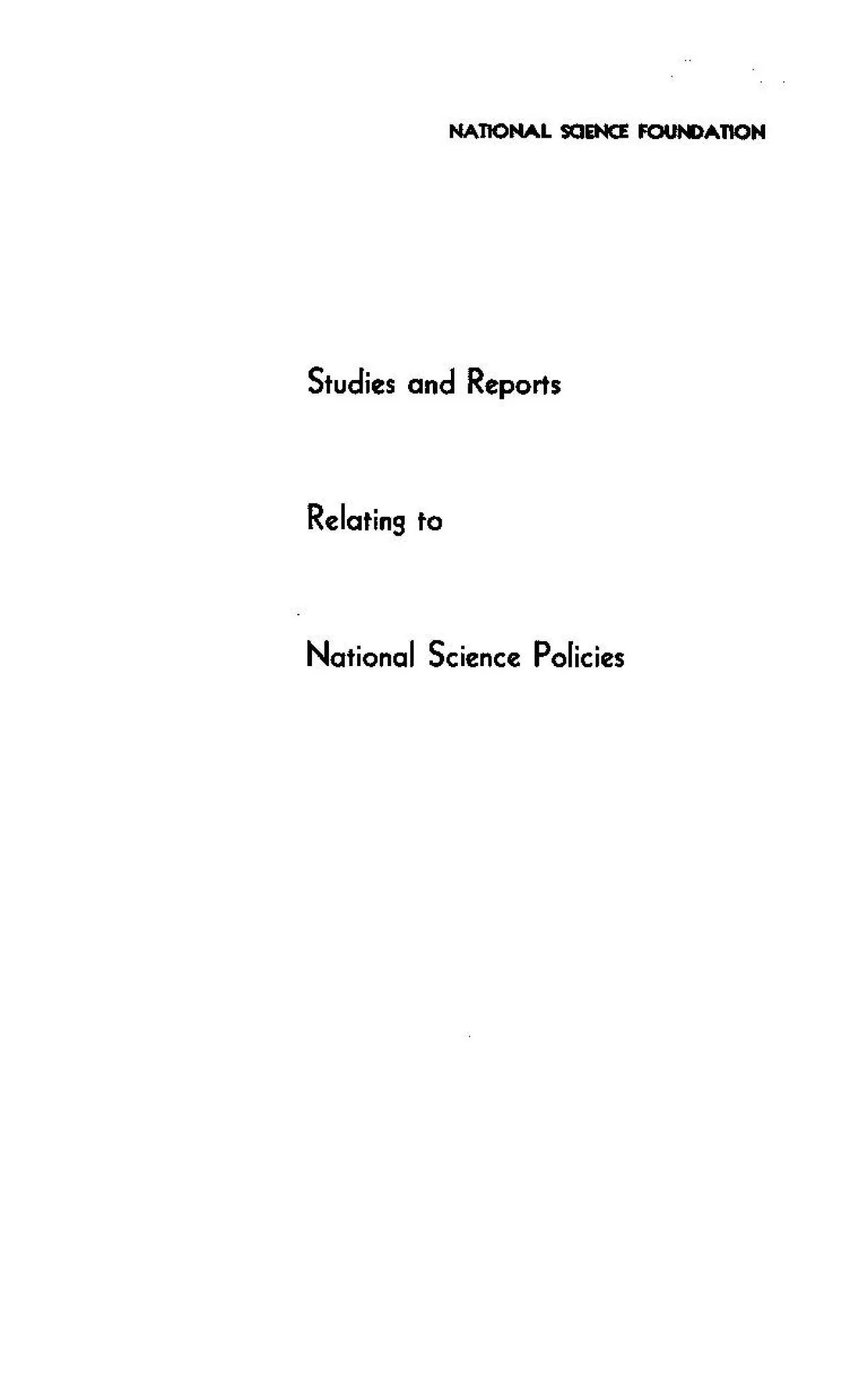 PDF-Studies and Reports National Science Policies