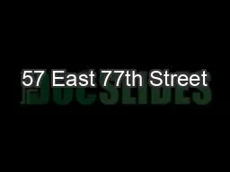 57 East 77th Street
