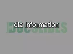 dia information