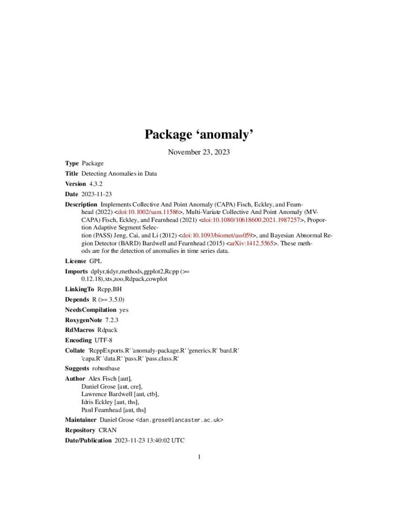 PDF-PackageanomalyJanuary212021TypePackageTitleDetectingAnomaliesinDataVer