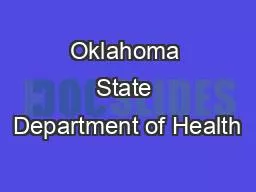 Oklahoma State Department of Health