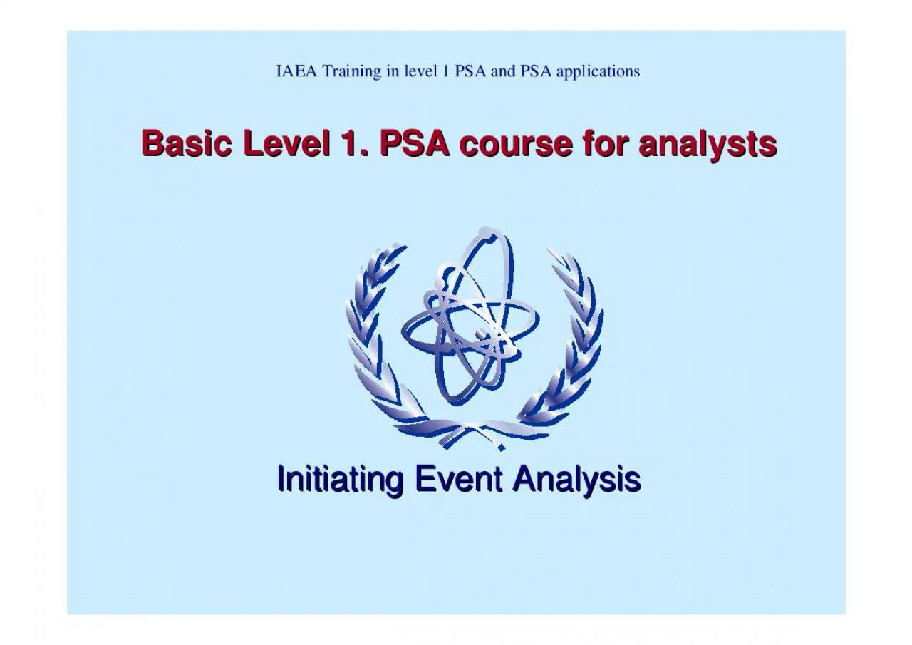 PDF-Basic Level 1 PSA course for analysts